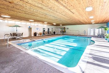 indoor swimming pool at apartment complex